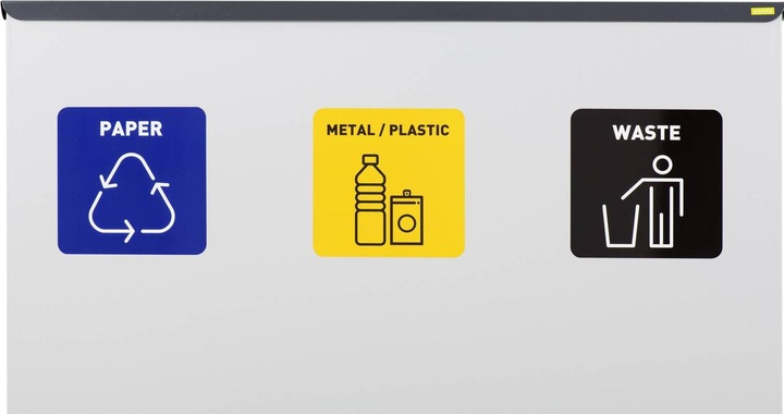 Actual product image Ulsonix Rubbish Bin - 180 L - 3 compartments (180 l)