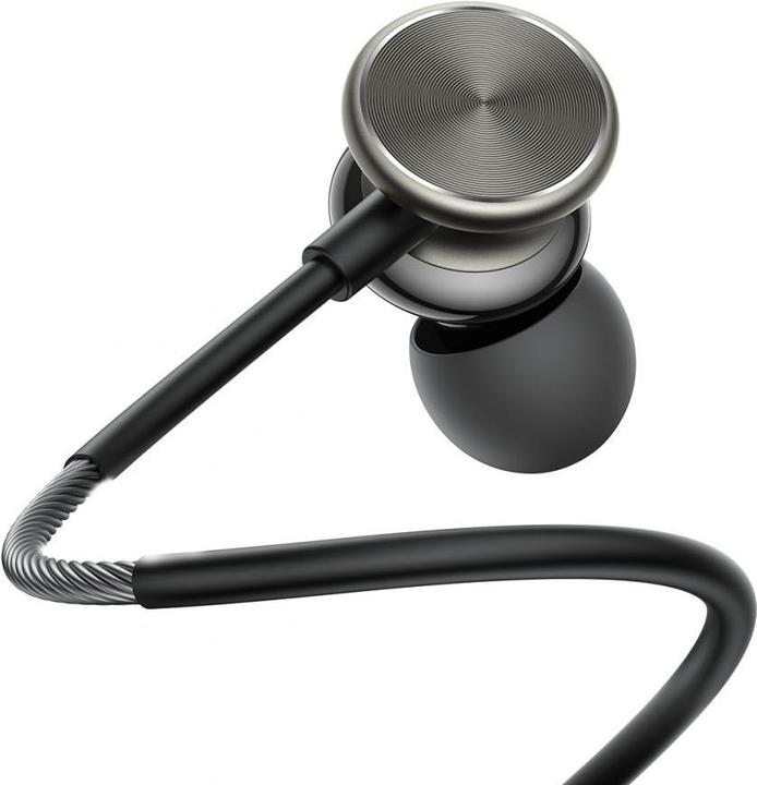 Actual product image Joyroom JR-EW03 Wired Series In-Ear Metal Wired Earbuds-Dark Gray (NC, Cable)