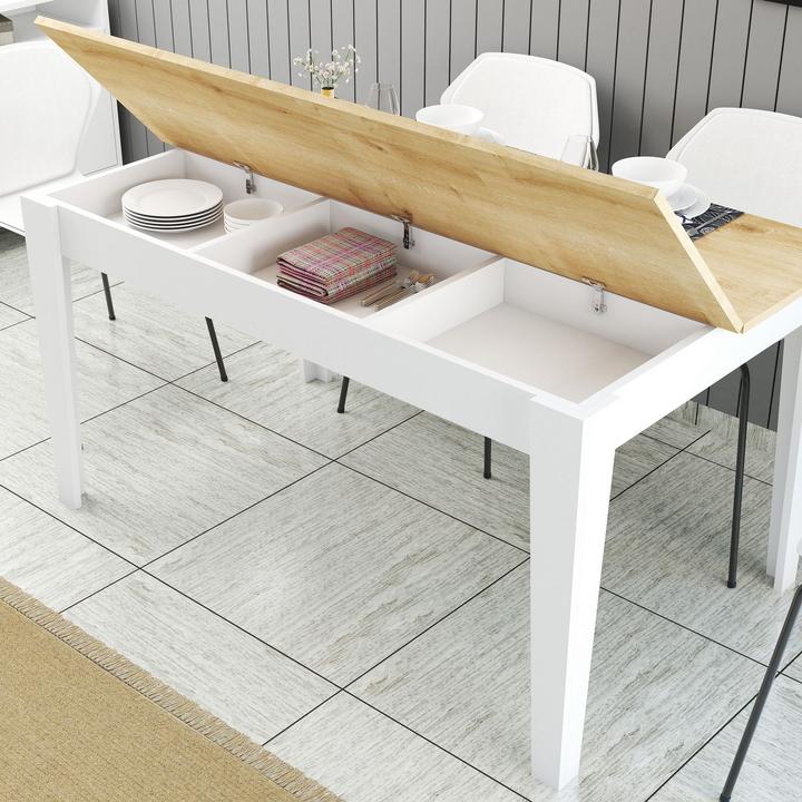 Image du produit Hanah Home Milan White Oak Dining Table