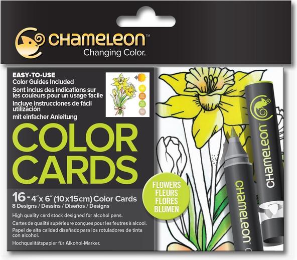 Chameleon Color Cards Flowers 16er Set