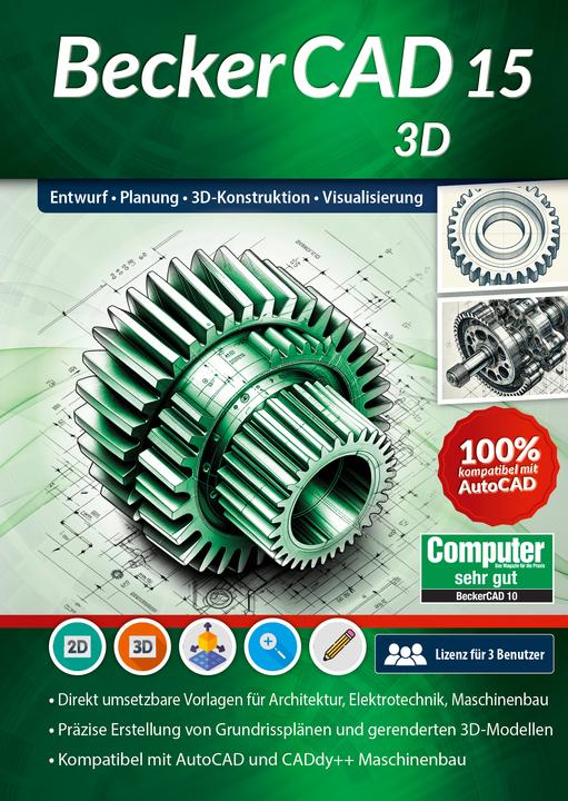 BeckerCAD 15 - 3D Download Code (1 User, 1 Geräte/User, unbegrenzt)