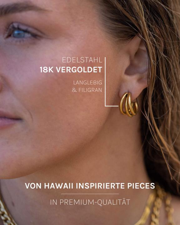 Image du produit Purelei Boucle d'oreille Eono (Acier inoxydable plaqué or 18 carats)