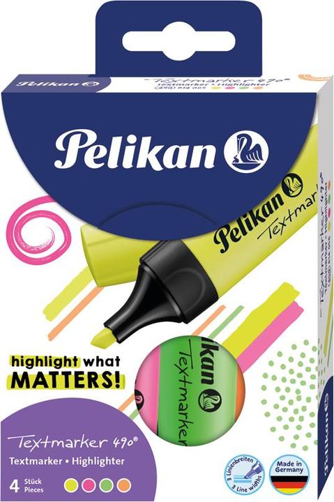 Actual product image Pelikan Highlighter 490 (Neon yellow, Neon pink, Neon green, Neon orange, 5 mm, 4 x)