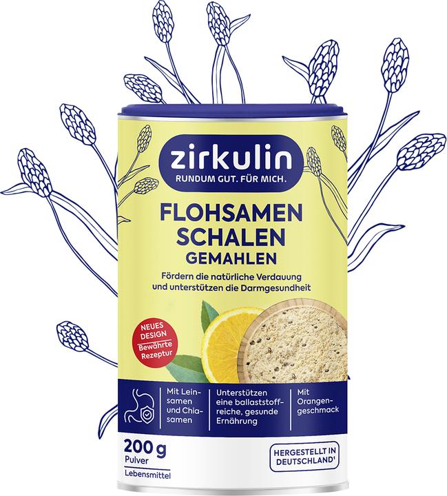 zirkulin Flohsamen Schalen Orange gemahlen (1 Stück, Pulver)