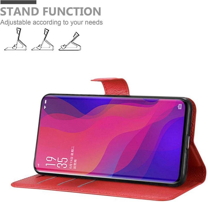 Produktbild Cadorabo Book mit Standfunktion Cover (Oppo Find X)