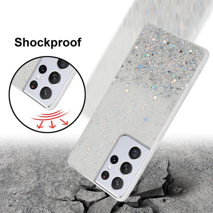 Image du produit Cadorabo Couverture TPU paillettes scintillantes (Samsung Galaxy S21 Ultra)