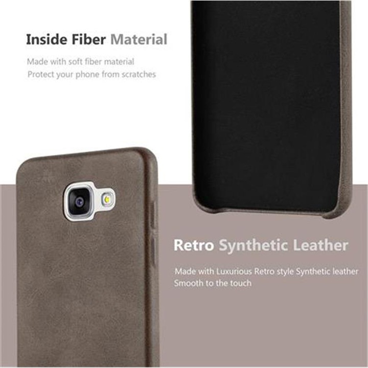 Actual product image Cadorabo Hard cover faux leather with texture (Samsung Galaxy A3)