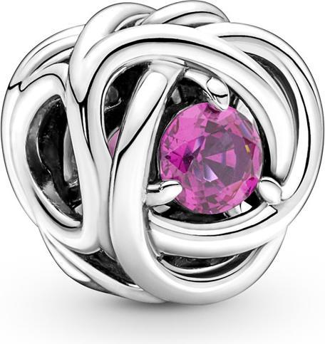 Immagine prodotto Pandora Pietra di nascita di ottobre rosa Eternity Circle Charm (Argento 925)