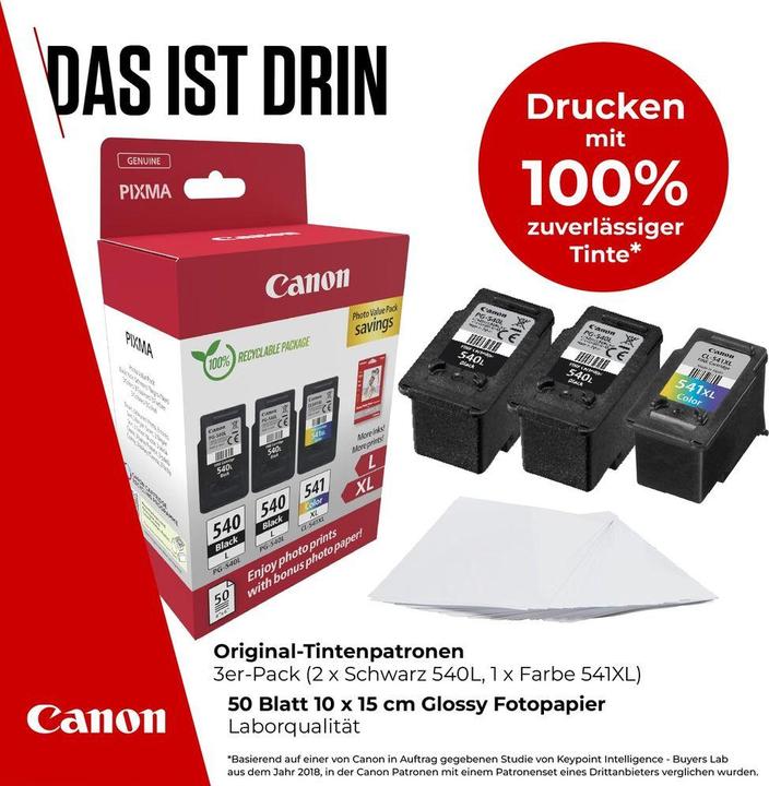 Actual product image Canon PG-540Lx2/CL-541XL Ink Cartridge (M, C, Y, FC)