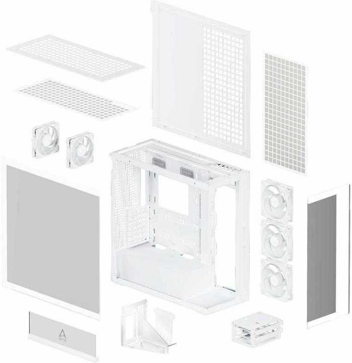 Produktbild Arctic Cooling PC-Gehäuse ACPCC00017A White, Unterstützte Mainboards (ATX)
