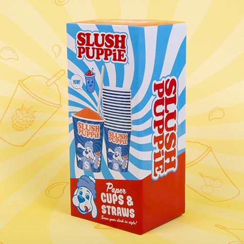 Thumbnail - Fizz, Einweggeschirr, Pappbecher+Strohhalme SlushPuppie 20tlg. (20 x)