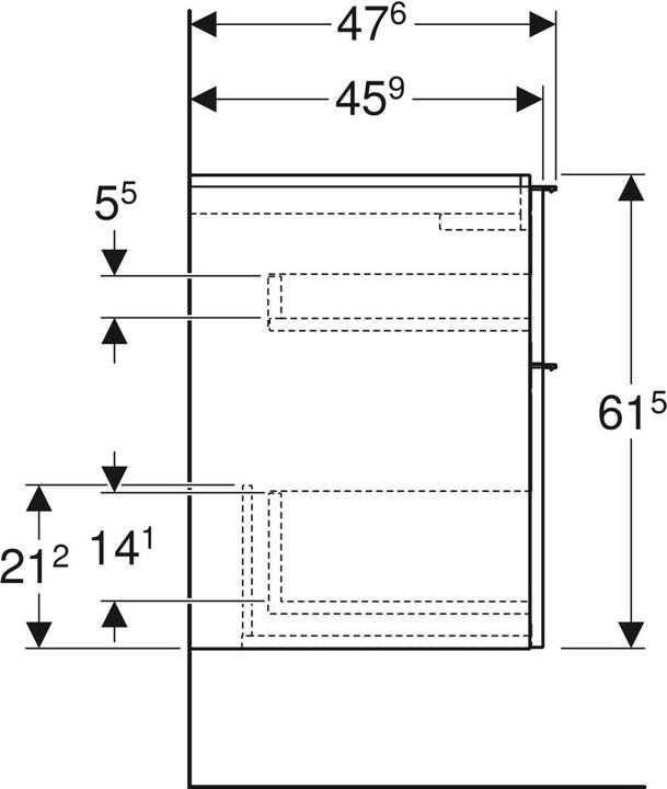 Image du produit Geberit 502.304.JK.1 (74 x 47.5 x 61.5 cm)