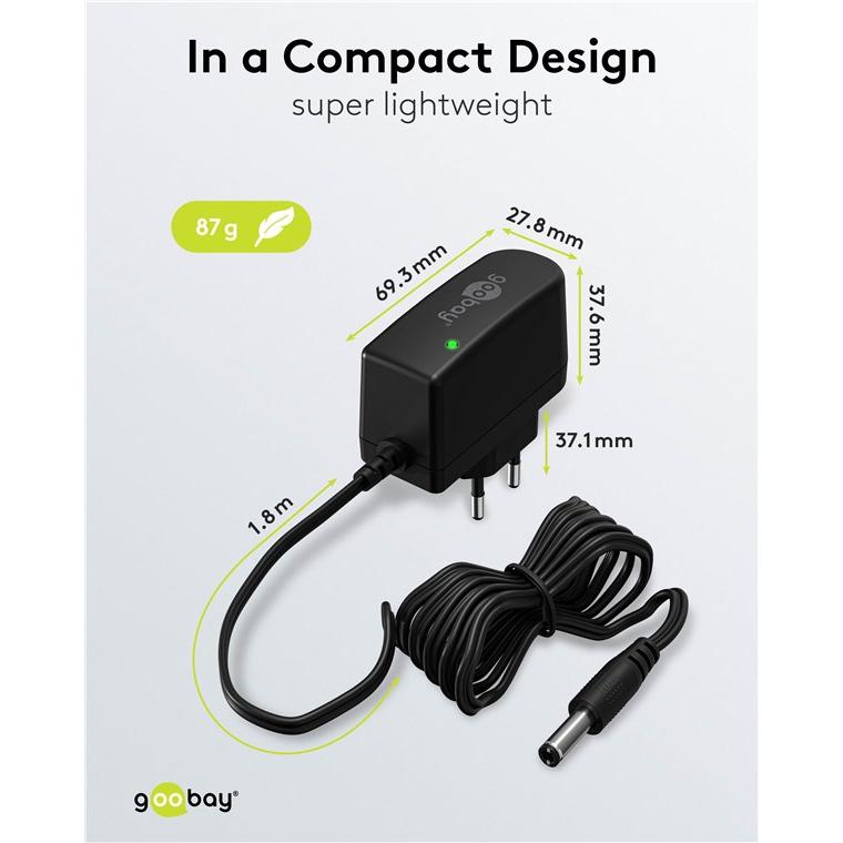 yu　1207 Goobay 12 V power supply unit 7.2 W / 0.6 A - buy at Galaxus