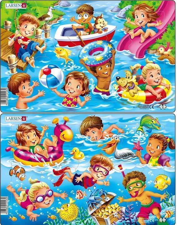 Produktbild Larsen Puzzle - Badevergnügen (2er-Set Midi) (11 Teile)