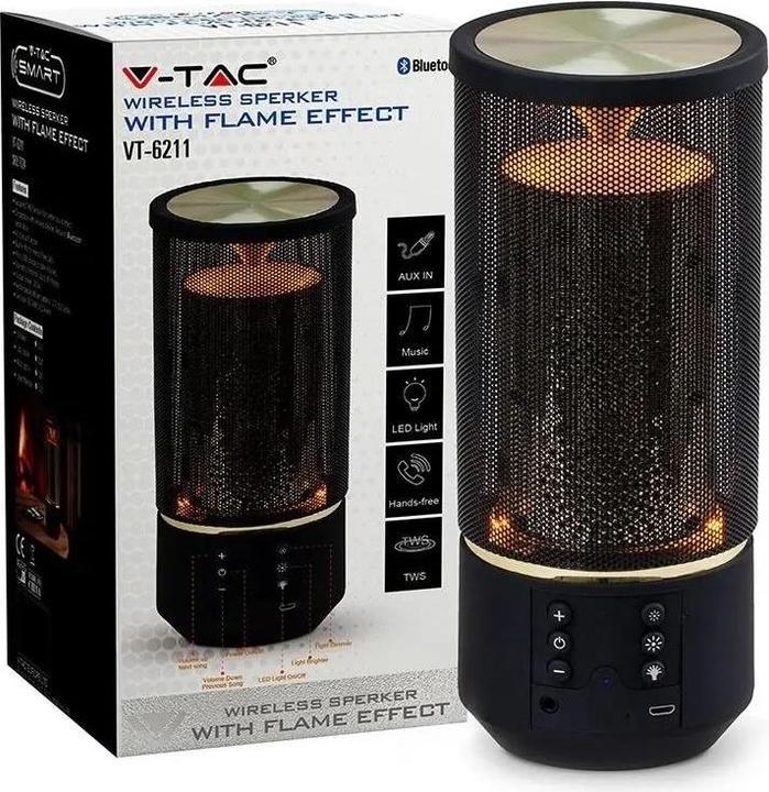 Image du produit V-TAC Przenośny Głośnik Bluetooth Diody LED 6 ustawień światła TWS 1200mAh VT-6211