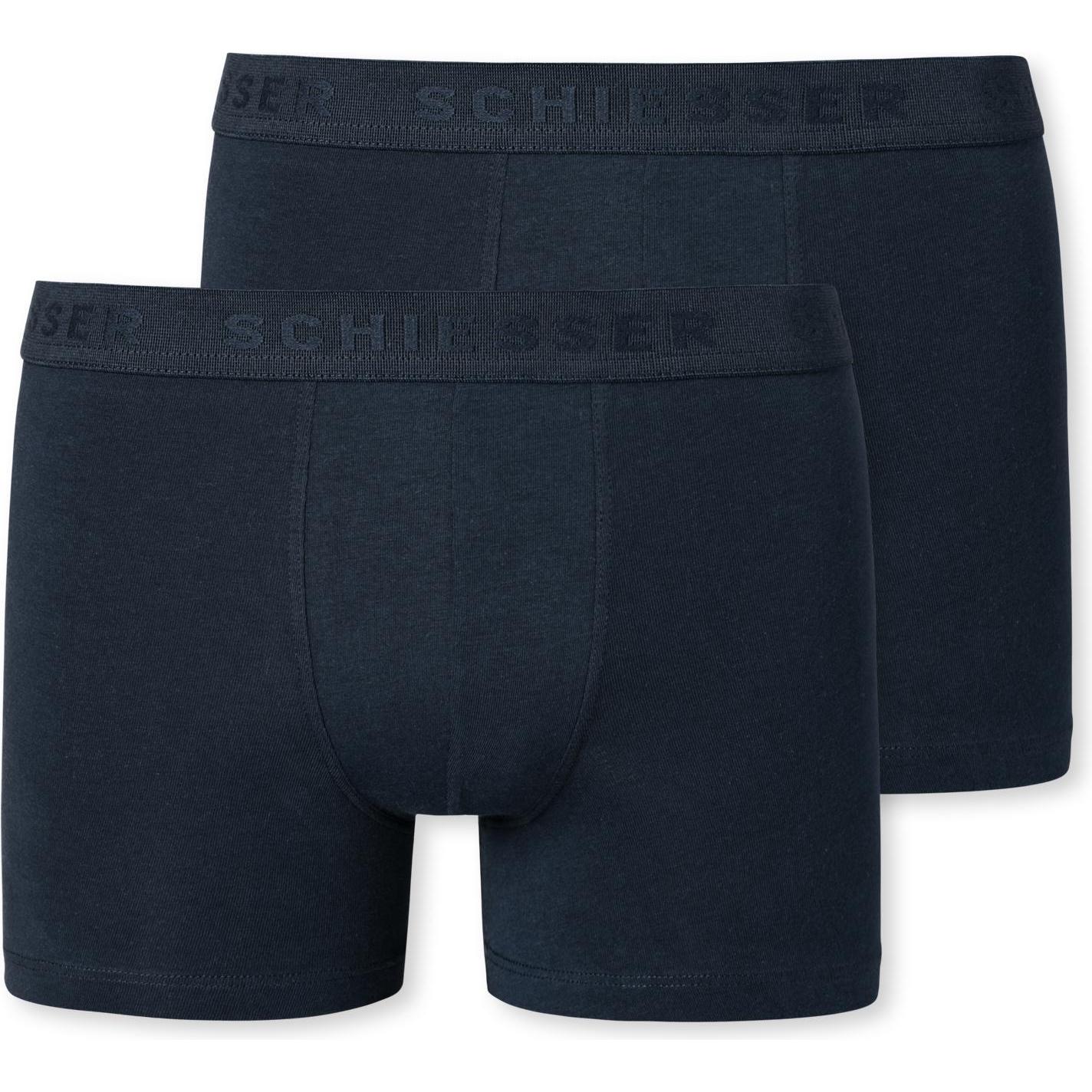 Schiesser, Jungen, Unterhosen, Boxershorts, Blau, (176, 2er Pack)