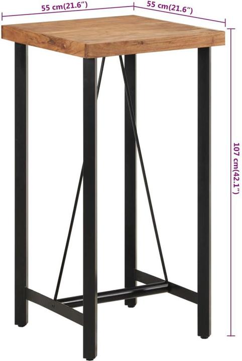 Image du produit vidaXL Bartisch (55 x 55 x 107 cm)