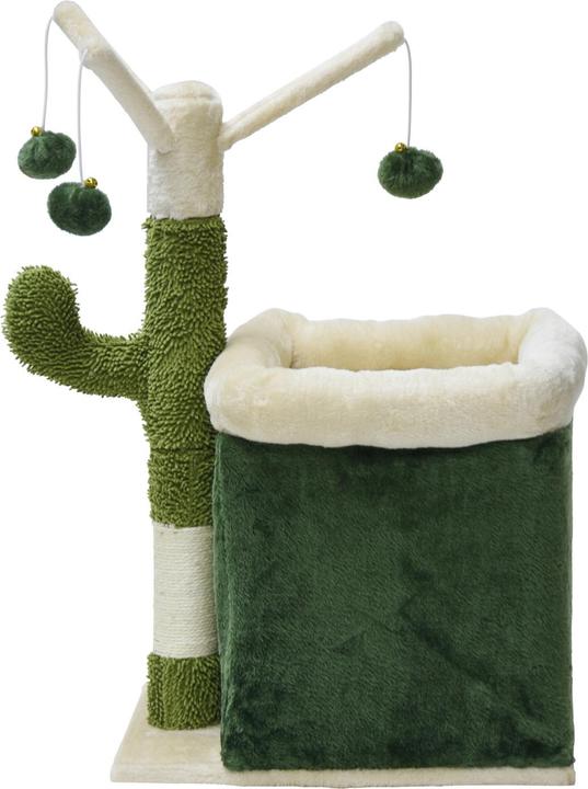 Immagine prodotto Fudajo Tiragraffi cactus 70cm tiragraffi per gatti albero per gatti albero da arrampicata per gatti (70 cm, Verde e beige)