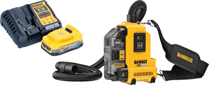Produktbild DeWalt DWH 161 E1 Akku Universalabsaugung 18 V 0,21 l Brushless + 1x Powerstack Akku 1,7 Ah +
