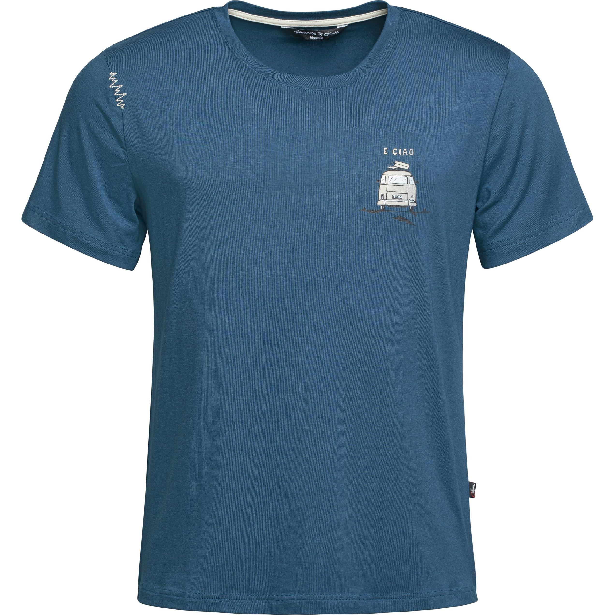 Chillaz, Herren, Shirt, E Ciao T-Shirt, Blau, (M)