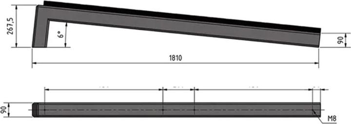 Actual product image Wattstone 6 degree concrete base for PV modules flat roof natural grey