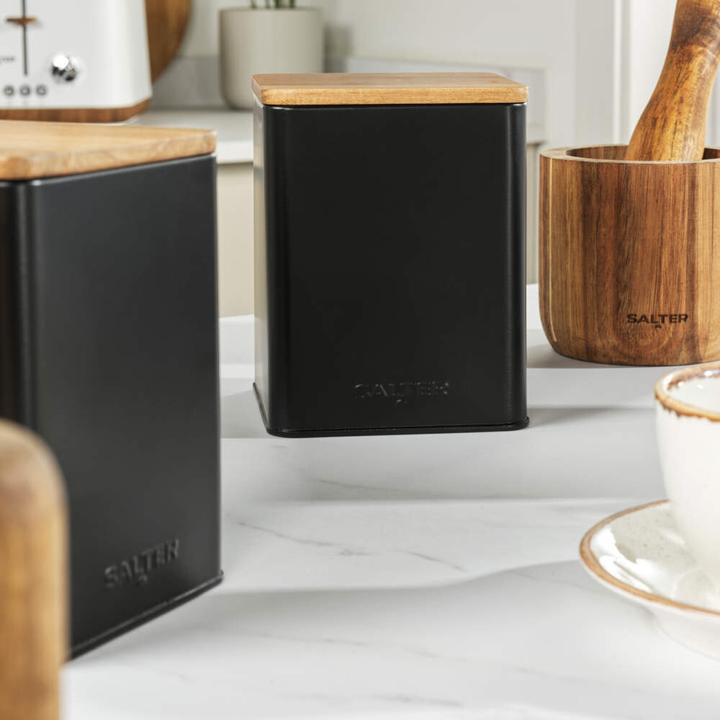 Actual product image Salter BW12898EU7 Toronto 3-Piece Canister Set Black (1.60 l)