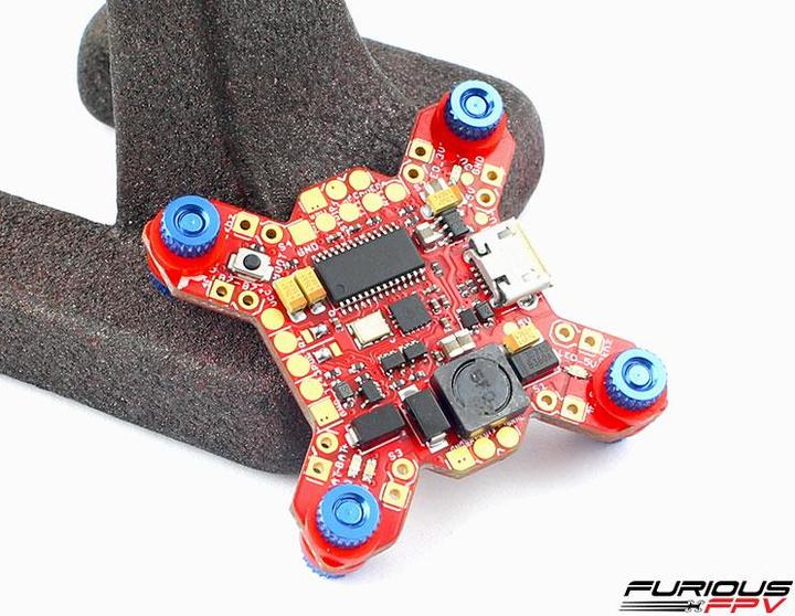 Actual product image FuriousFPV Fortini F4 OSD 32Khz Flight Controller Rev.3