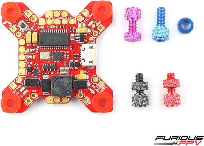 Actual product image FuriousFPV Fortini F4 OSD 32Khz Flight Controller Rev.3
