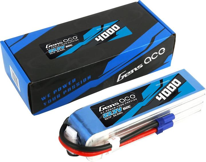 Produktbild Gens Ace RC-Akku LiPo 4000 mAh 22.2 V 60 C (22.20 V, 4000 mAh)
