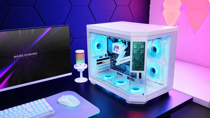 Actual product image Mars Gaming Mc3tcorelcdmw (mATX, Mini-ITX)