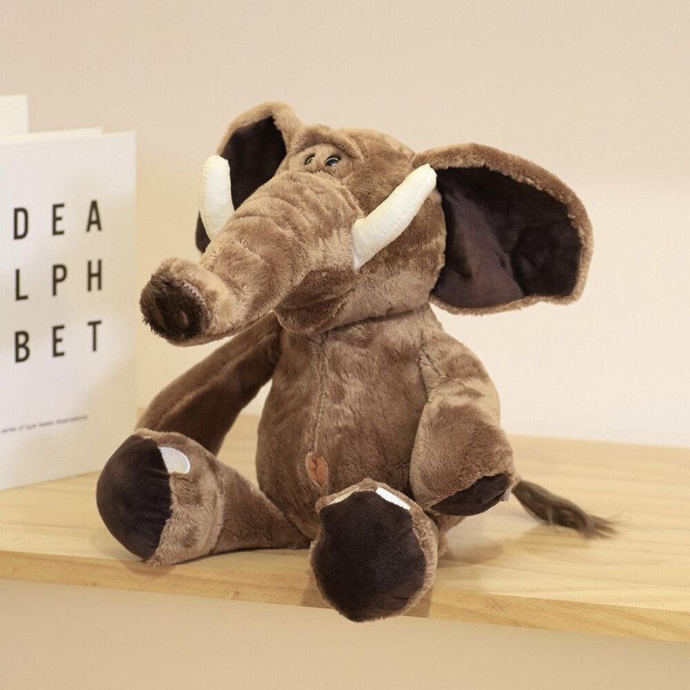 Lean Toys Plüsch Maskottchen Kuscheltier Elefant mit grossen Ohren Braun 22cm (22 cm)