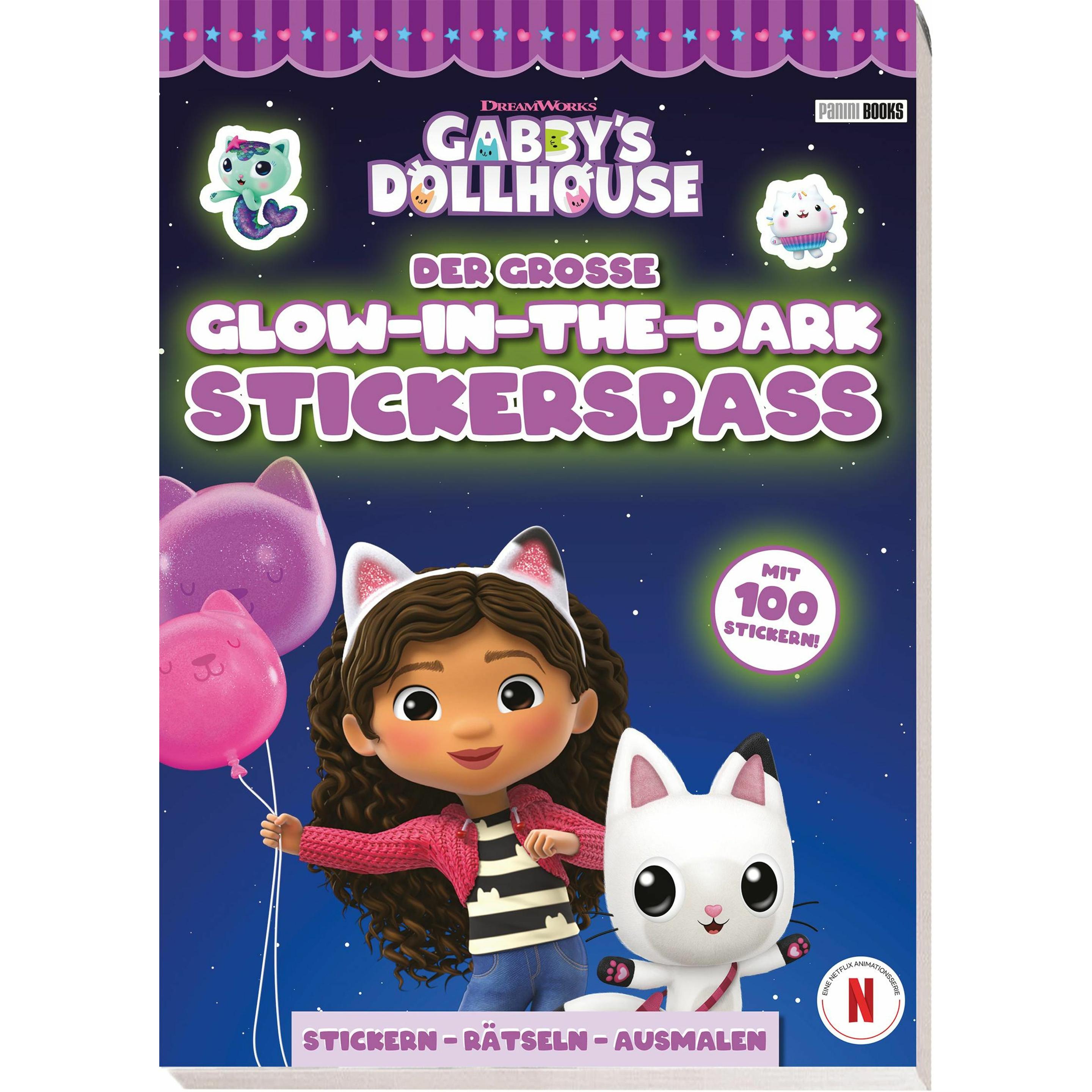 Panini, Sticker, Gabby's Dollhouse: Der grosse Glow-in-the-Dark-Stickerspass