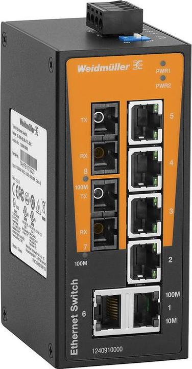 Actual product image Weidmüller Network switch IE-SW-BL08-6TX-2SCS (6 Ports)