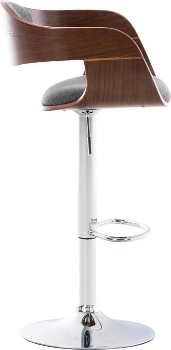 Actual product image CLP Barstool Kingston Fabric, walnut/light grey