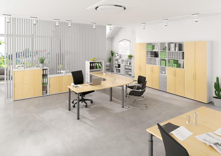 Produktbild Bümö Schiebetürenschrank office - 2 Ordnerhöhen (120 x 40 x 75 cm)