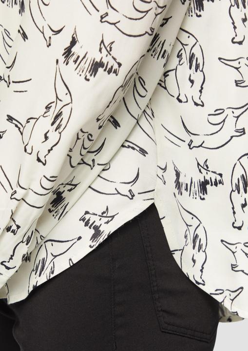 Immagine prodotto s.Oliver Bluse Satinierte Viskosebluse mit All-over-Print (46)