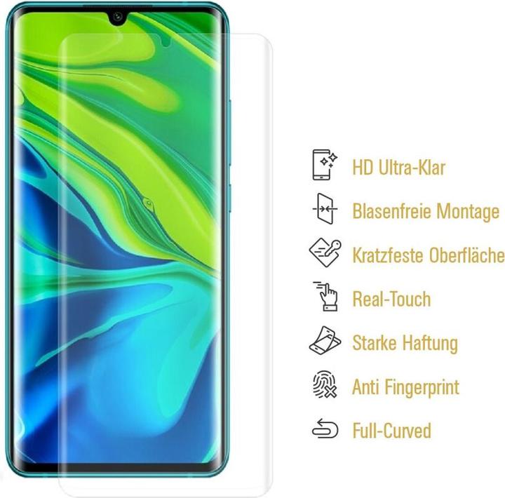Actual product image Protectorking 3x Panzerfolie Anti-Shock HD Klar (3 Piece, Xiaomi Mi Note 10)