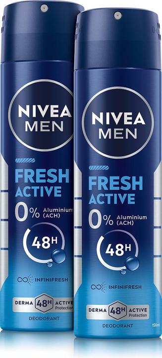 Actual product image NIVEA MEN Fresh Active Spray DUO (Spray, 300 ml)