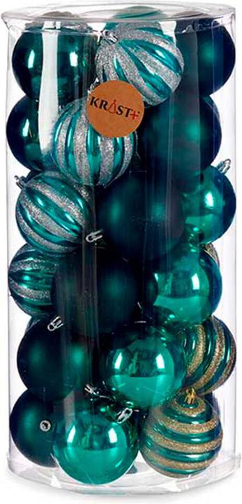 Image du produit Krist+ Set of Christmas balls Blue PVC 8 x 9 x 8 cm (4 Units) (4-pièce)