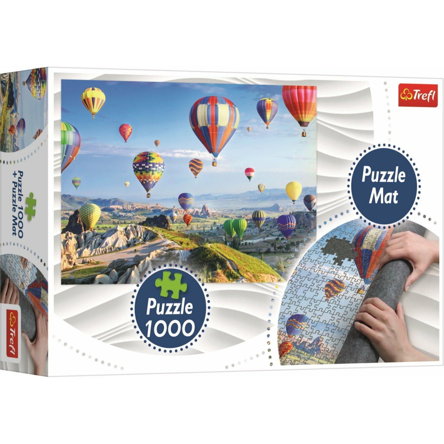 Trefl Puzzle Ballons über Kappadokien 1000 Teile + Puzzlematte (1000 Teile)