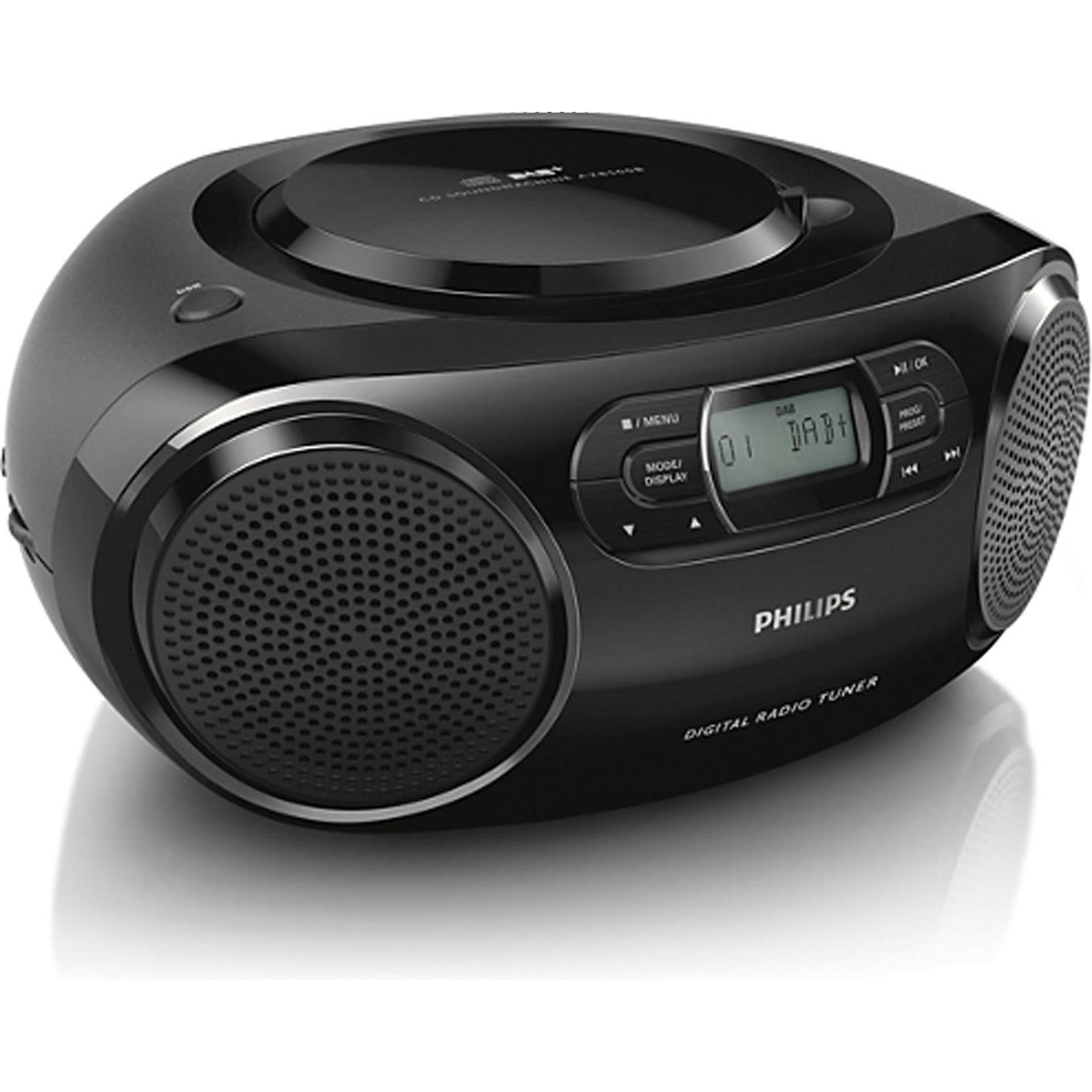 Philips AZB500/12 (DAB+, DAB, FM), Radio, Schwarz