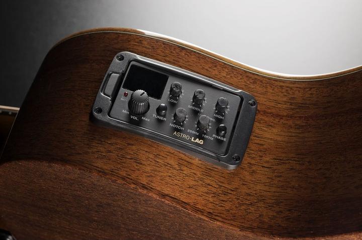 Actual product image Lâg Guitars Tramontane T118ABCE-BRS brown shadow (Western guitar, Back and sides: Khaya Mahogany, Bridge: Brownwood, Fingerboard: Brownwood, Neck: Mahogany, Saddle: Compensated Black Graphite, Top: solid cedar)