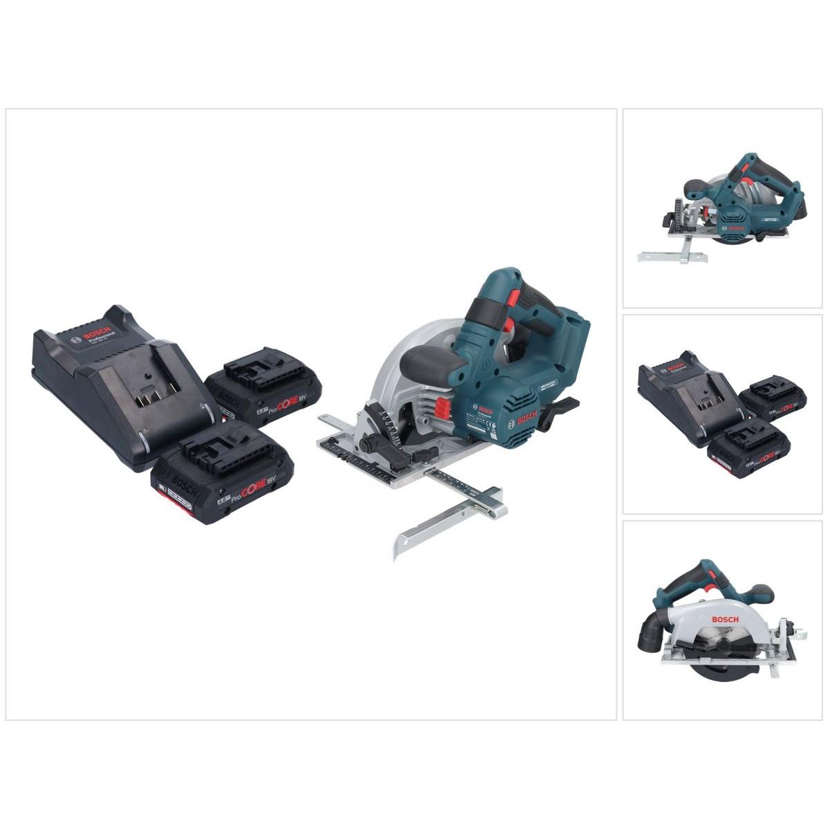Bosch Professional, Handkreissäge, Bosch GKS 18V-57-2 Professional Akku Handkreissäge 18 V 165 mm Brushless + 2x ProCORE...