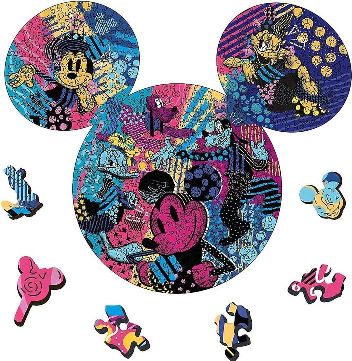 Immagine prodotto Magni Puzzle di contorno in legno: Topolino Cult, Topolino - 500+5 pezzi, lavorazione del legno, non (505 pezzi)