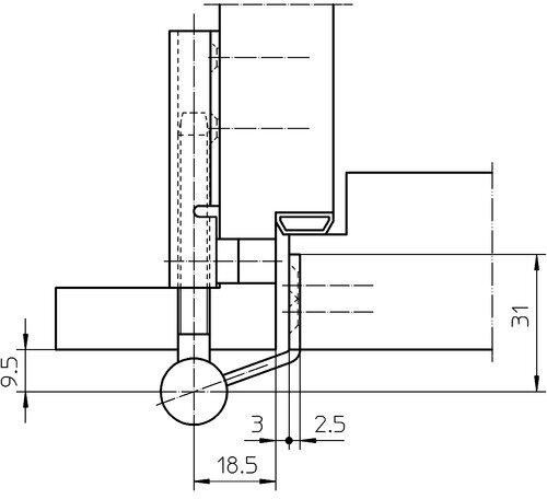 Actual product image Simonswerk Sash part VARIANT V 0086 WF