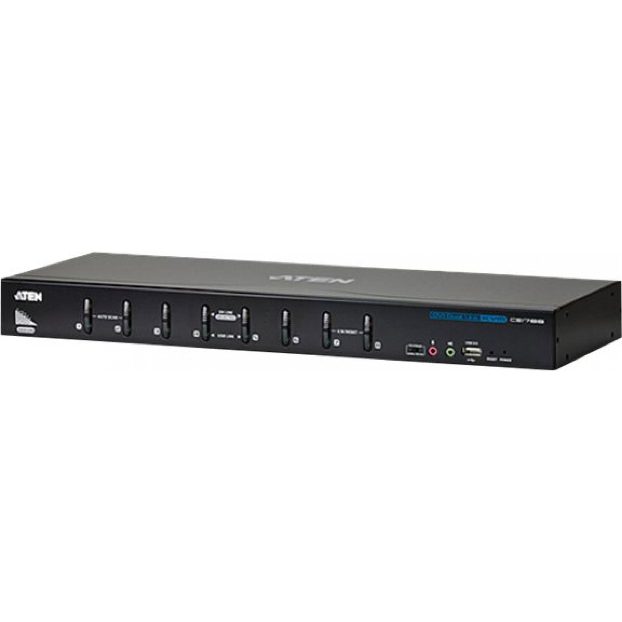 Aten CS1788: Interruttore KVM DVI, 8 porte, Switch KVM, Nero