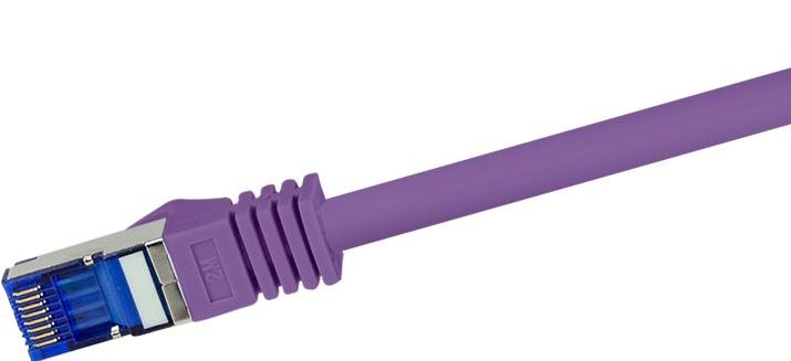 Actual product image LogiLink Patch cable Ultraflex, Cat.6A, S/FTP, 10 m, violet (S/FTP, CAT6a, 10 m)