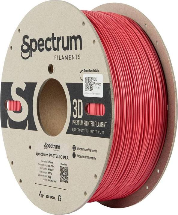Produktbild Filament PLA Pastello holland red 1.0kg 1.75mm (PLA, 1.75 mm, 1000 g)