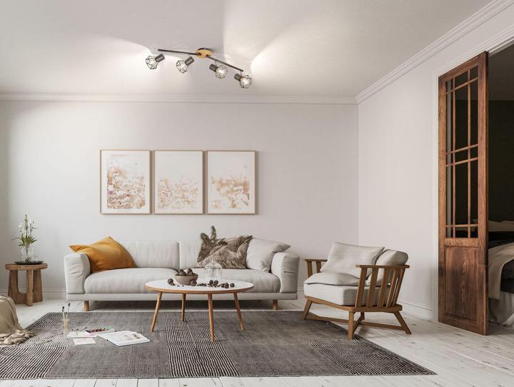 Image du produit Fischer & Honsel Honsel Ran Arc de plafond 4x E14 gris 21386 (E14)