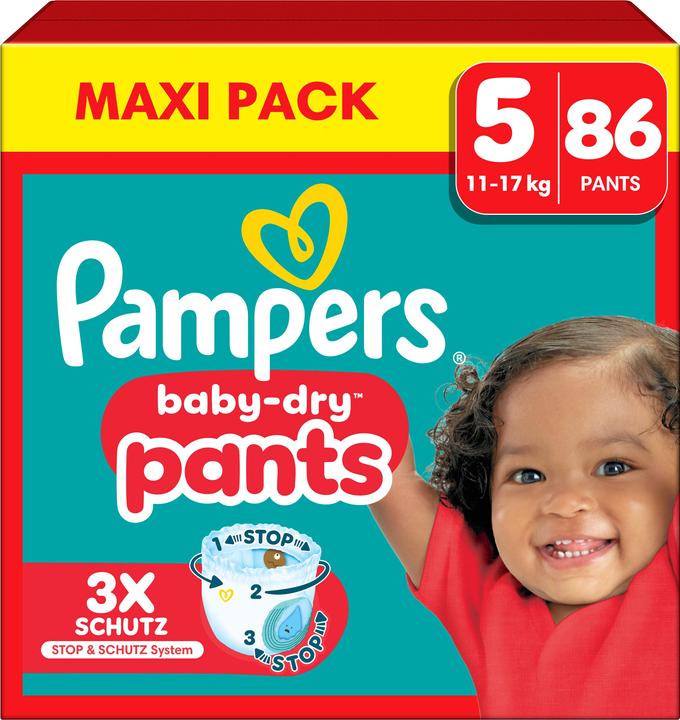 Pampers Baby-Dry Pants (Gr. 5, Halbmonatsbox, 86 Stück)